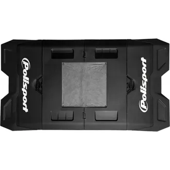 Nářadí na motocykly POLISPORT podložka pod motocykl CROSS/ENDURO skládací plastová barva černá (s nádobou na použitý olej) (POLISPORT podložka pod motocykl CROSS/ENDURO skládací plastová barva černá (s nádobou na použitý olej))