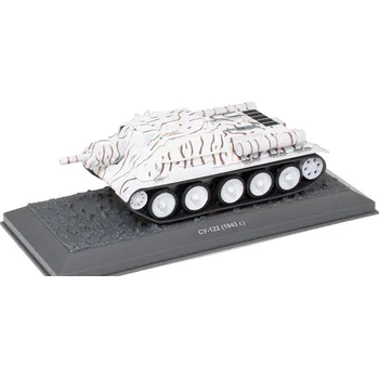 autíčko SU-122 1:43 tank časopis s modelem SU 122 1943 - kovový model tanku