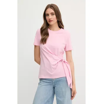 Pánská móda Bavlněné tričko Tommy Hilfiger WW0WW44559 růžová 30X, vel. XS