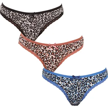 Kalhotky 3PACK dámská tanga Fine woman vícebarevná (808-A) XL Možnost vrácení zboží ZDARMA do 120 dnů!
