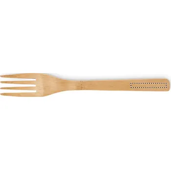 Příbor Příbory a brčko z bambusu 10 FORK, 5x40mm Laserové gravírování, 1 barva