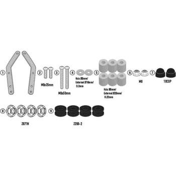 Motodíl KAPPA upevnění štítu 6121DTK KYMCO DINK R TUNNEL/FLAT 125/150 23-25 (KAPPA upevnění štítu 6121DTK KYMCO DINK R TUNNEL/FLAT 125/150 23-25)