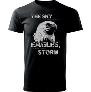 Pánské tričko Eagle skystorm - Triko extra velké (5-8XL) - 7XL ( Černá )
