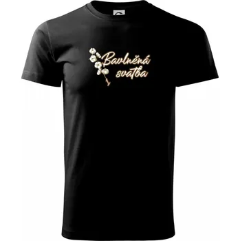 Pánské tričko Bavlněná svatba 1 - Triko extra velké (5-8XL) - 6XL ( Černá )