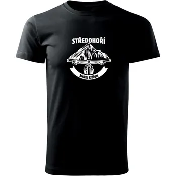 Pánské tričko České středohoří křížem krážem - Triko extra velké (5-8XL) - 7XL ( Černá )