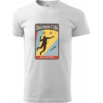 Badminton - hráč - Triko extra velké (5-8XL) - 8XL ( Bílá )