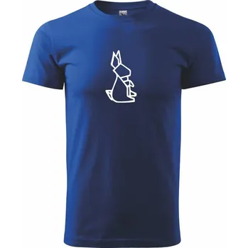 Pánské tričko Geometrie - zajíc - Triko extra velké (5-8XL) - 7XL ( Královská modrá )