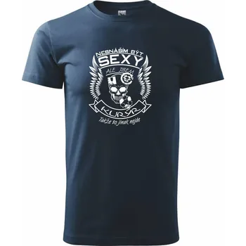 Pánské tričko Nesnáším být sexy - kurýr - Triko extra velké (5-8XL) - 7XL ( Námořní modrá (velmi tmavá - téměř černá) )