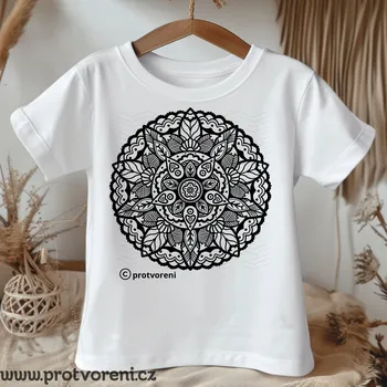 Chlapecké tričko Tričko jako omalovánka Tričko k vybarvení, dětské, MANDALA, 1 ks zvolte VELIKOST trička ZDE:: 5/6 let Beagle