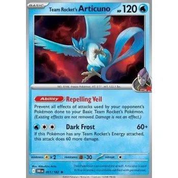 Volný čas Pokémon DRI 051/182 Team Rocket's Articuno - Destined Rivals Stav: Near Mint, Verze: HOLO