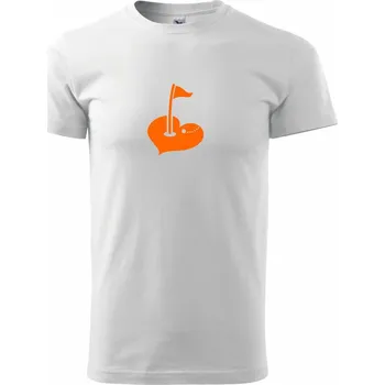 Pánské tričko Golf srdce - Triko extra velké (5-8XL) - 7XL ( Bílá )
