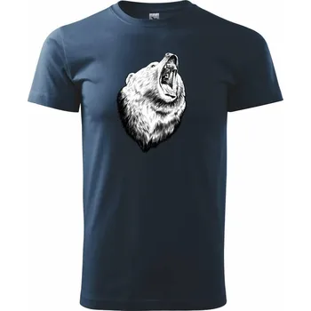 Medvěd trošku naštvaný - Triko extra velké (5-8XL) - 8XL ( Námořní modrá (velmi tmavá - téměř černá) )