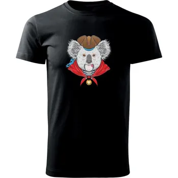 Pánské tričko Koala námořník - Triko extra velké (5-8XL) - 8XL ( Černá )