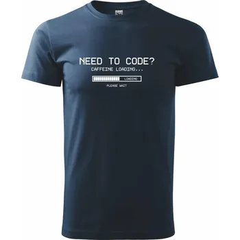 Need to code - Triko extra velké (5-8XL) - 8XL ( Námořní modrá (velmi tmavá - téměř černá) )