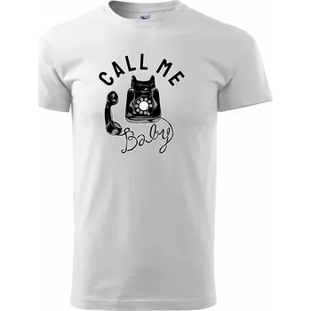 Call Me Baby telefon - Triko extra velké (5-8XL) - 6XL ( Bílá )