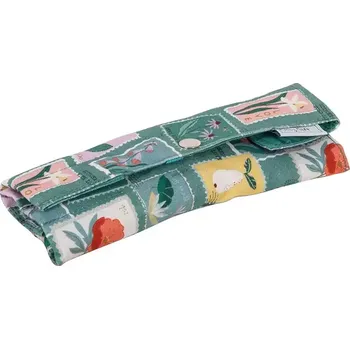 Organizér galanterie Rolovací pouzdro na háčky - Patchwork (Crochet bag: Envelope: Embroidered stamps)