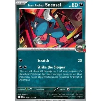 Sběratelská karetní hra Pokémon DRI 128/182 Team Rocket's Sneasel - Destined Rivals Stav: Near Mint, Verze: HOLO