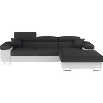 Sedací souprava Rohová rozkládací sedací souprava ARMANDO 289 cm Sawana 05/Soft 17 tmavě šedá pravá