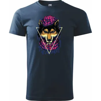 Vlčí důchod - Triko extra velké (5-8XL) - 8XL ( Námořní modrá (velmi tmavá - téměř černá) )