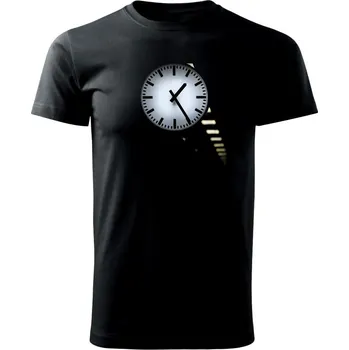 Staré hodiny - Triko extra velké (5-8XL) - 6XL ( Černá )