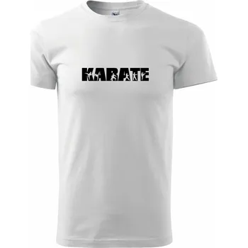 Pánské tričko Karate font - Triko extra velké (5-8XL) - 6XL ( Bílá )