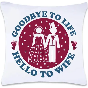 Dekorativní polštářek DOBRÝ TRIKO Polštář s potiskem 40 x 40 cm Goodbye to life Oboustranný tisk: NE