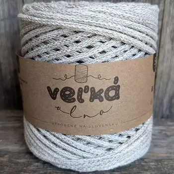 Příze Velká vlna Špagát 5mm Bílá káva (Špagátová příze 5mm Káva s mliekom)