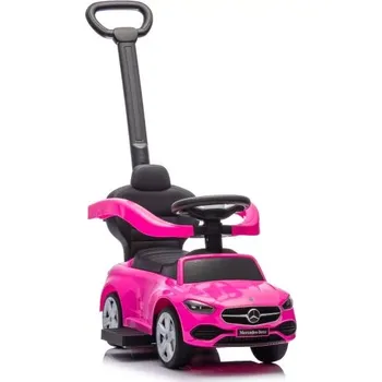 Odrážedlo Odrážedlo s tlačkou Mercedes-Benz 3v1 růžové