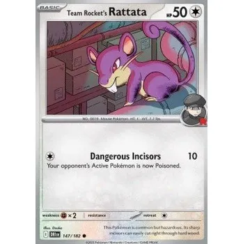 Volný čas Pokémon DRI 147/182 Team Rocket's Rattata - Destined Rivals Stav: Near Mint, Verze: NORMAL