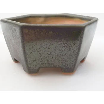 Květináč Keramická bonsai miska 10 x 9 x 5 cm zelená