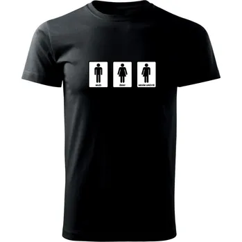 Muži, ženy, nevím to určitě (Hana-creative) - Triko extra velké (5-8XL) - 8XL ( Černá )