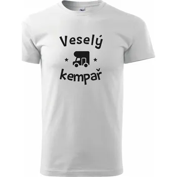 Veselý kempař - Triko extra velké (5-8XL) - 7XL ( Bílá )