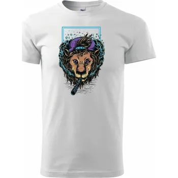 Bad Boy lev - Triko extra velké (5-8XL) - 8XL ( Bílá )