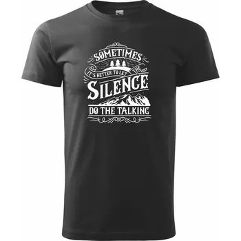 Nature talking about silence - Triko extra velké (5-8XL) - 8XL ( Černá )