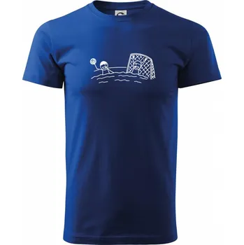 Pánské tričko Vodní Pólo kreslené - Triko extra velké (5-8XL) - 7XL ( Královská modrá )