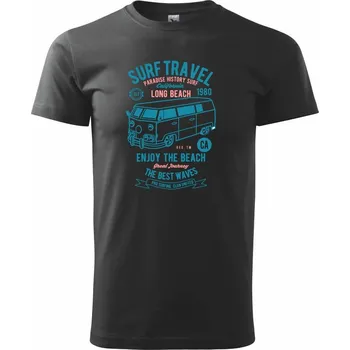 Pánské tričko Surf Travel - Triko extra velké (5-8XL) - 8XL ( Černá )