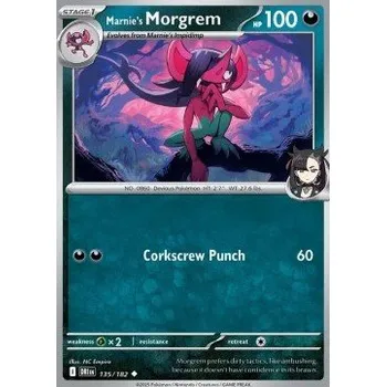 Volný čas Pokémon DRI 135/182 Marnie's Morgrem - Destined Rivals Stav: Near Mint, Verze: NORMAL