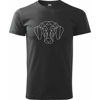 Pánské tričko Jezevčík - Geometrie - Triko extra velké (5-8XL) - 6XL ( Černá )