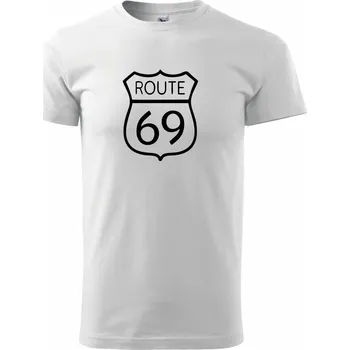Pánské tričko Route 69 - Triko extra velké (5-8XL) - 6XL ( Bílá )