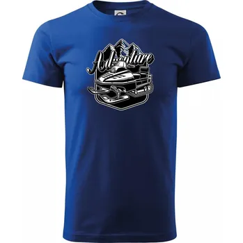 Pánské tričko Sněžný skútr Adventure - Triko extra velké (5-8XL) - 8XL ( Královská modrá )
