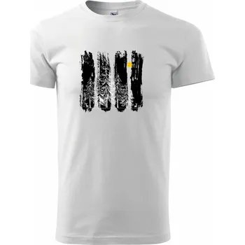 Pánské tričko Srnky v lese - Triko extra velké (5-8XL) - 7XL ( Bílá )