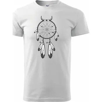 Pánské tričko Indianský lapač snů - Triko extra velké (5-8XL) - 6XL ( Bílá )