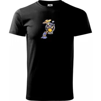 Pánské tričko Znamení komiks vodnář - Triko extra velké (5-8XL) - 8XL ( Černá )