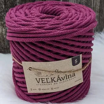 Příze Velká vlna Špagát 5mm Fuchsie (Špagátová příze 5mm Fuchsia)