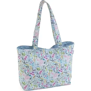 Organizér galanterie Taška na pletení a háčkování - Jarní šití (Medium Tote Bag Sewing Scissors)