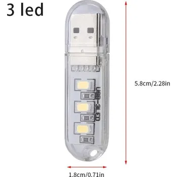 Lampička Mini usb led čtecí lampička na notebook | led světlo - 3LED diody , Teplá bílá