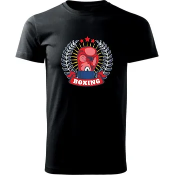 Pánské tričko Boxing chamipion - Triko extra velké (5-8XL) - 7XL ( Černá )
