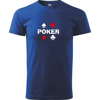 Pánské tričko Poker znaky - Triko extra velké (5-8XL) - 8XL ( Královská modrá )