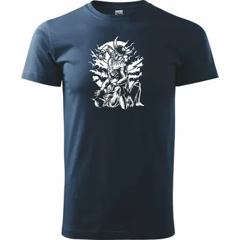 Pánské tričko Viking MMA Fighter - Triko extra velké (5-8XL) - 7XL ( Námořní modrá (velmi tmavá - téměř černá) )