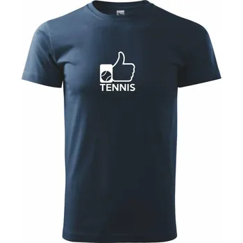 Pánské tričko Tenis palec - Triko extra velké (5-8XL) - 8XL ( Námořní modrá (velmi tmavá - téměř černá) )